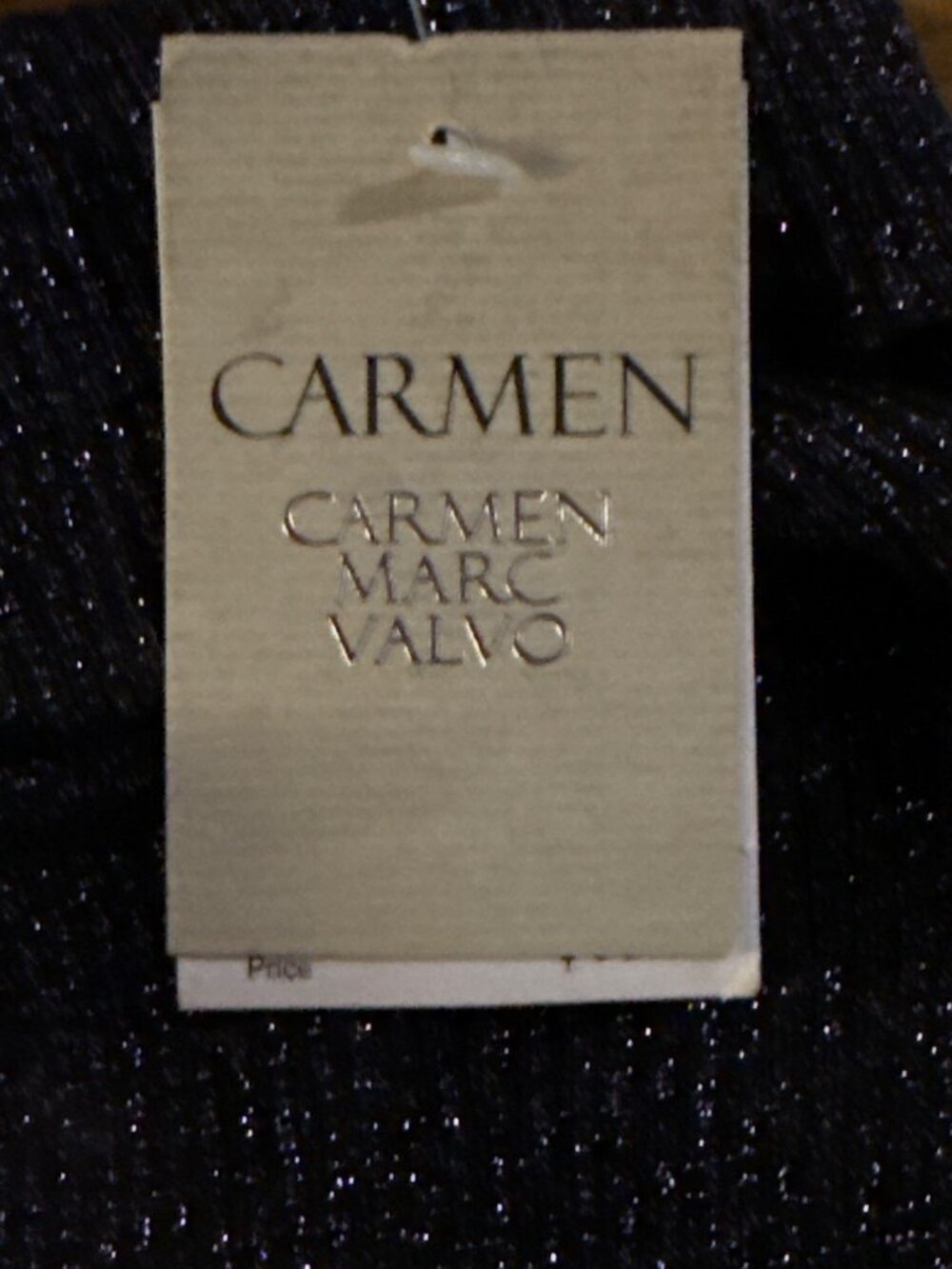 Carmen Marc Valvo Shimmer Turtleneck Sweater Size Medium New with Tag - Picture 2 of 3